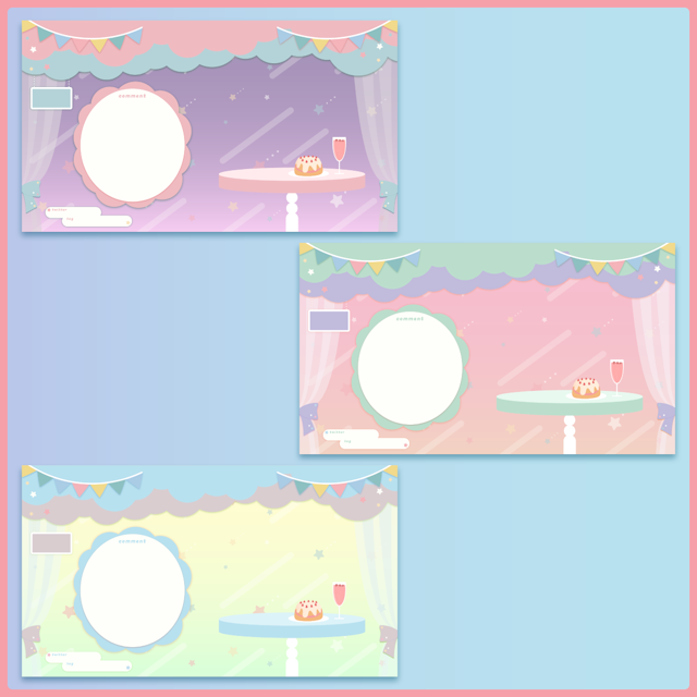 ゆめかわ お祝い配信画面【FREE版】のサムネイル２枚目