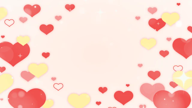 キラキラハートの背景(5種)のサムネイル２枚目