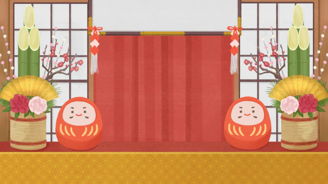 新春バラエティ番組風の背景素材(2種)のサムネイル２枚目