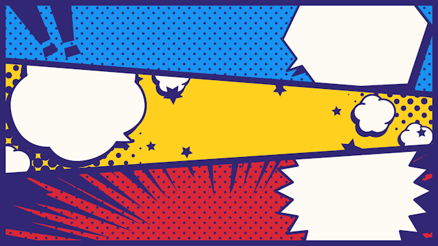 三分割コミック風背景(9種)のサムネイル１枚目