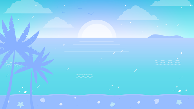 夕焼けの海の背景(7種)のサムネイル１枚目