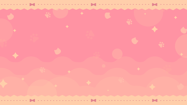 ふわふわかわいい猫とフレームの背景(6種)のサムネイル１枚目