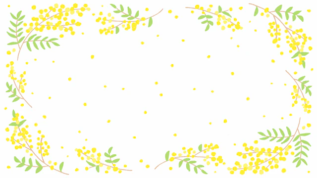 ミモザのフレーム背景(7種)のサムネイル１枚目