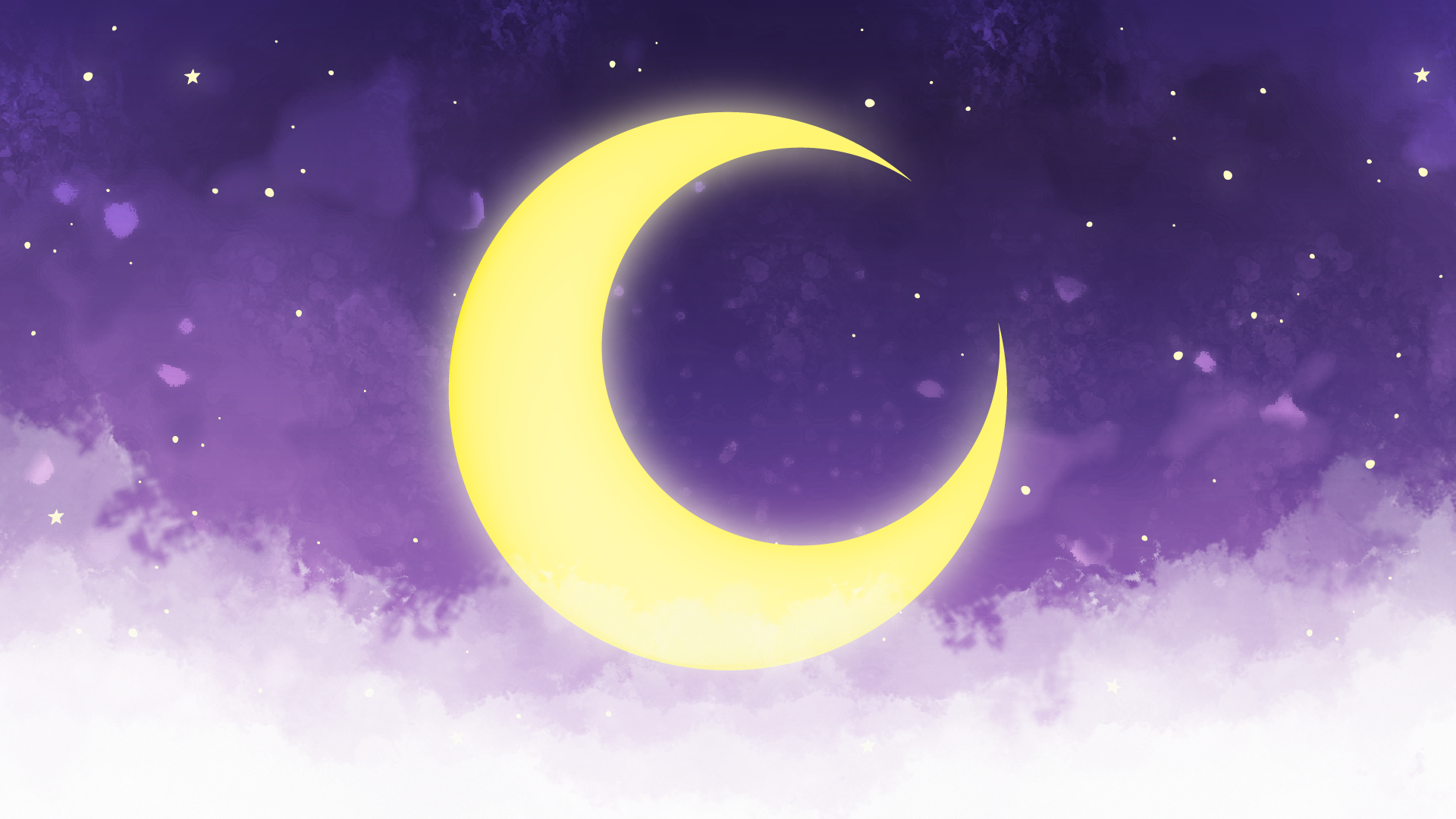 三日月と夜空の背景(7種)-スコマド