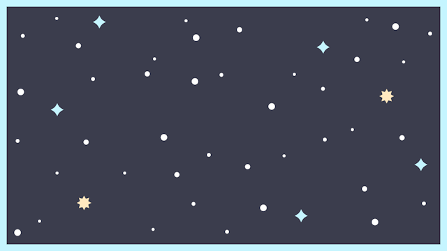 きらきら星空もよう(2種)のサムネイル２枚目