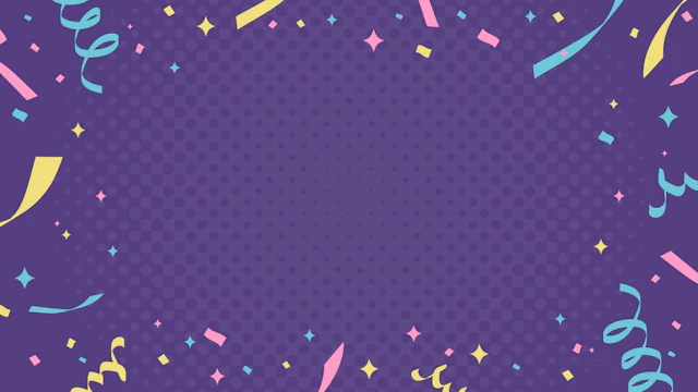 紙吹雪のかわいい背景2(7種)のサムネイル２枚目