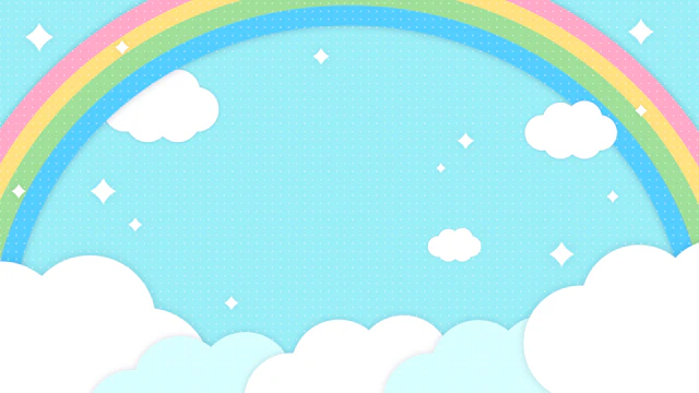 虹のかかる背景(7種)のサムネイル１枚目