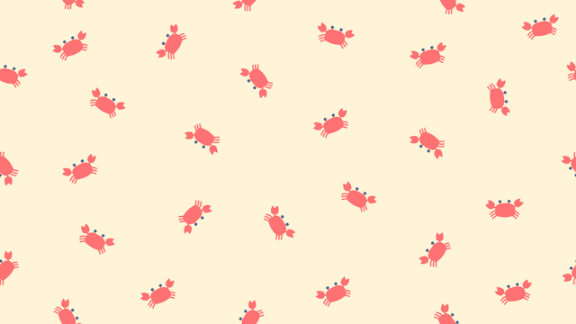 かにの柄背景(7種)のサムネイル１枚目