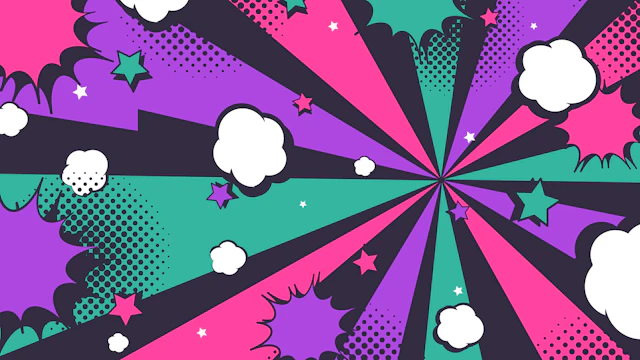 ポップな爆発の背景(11種)のサムネイル１枚目