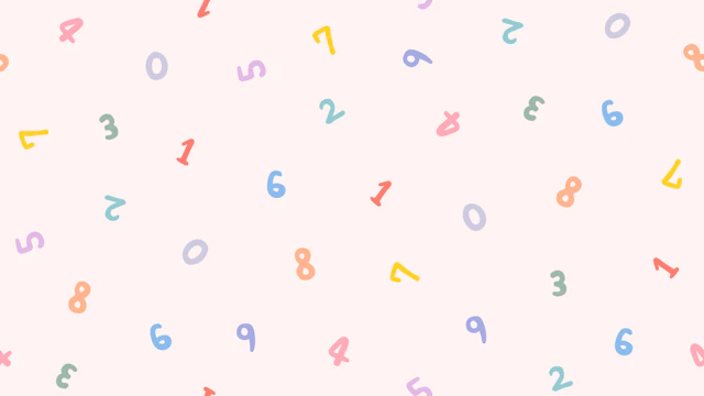 数字の柄背景(6種)のサムネイル１枚目