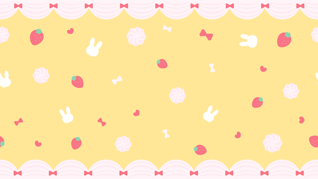 うさぎといちごホイップな背景(9種)のサムネイル２枚目