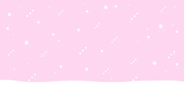 雪ふるかわいいシンプル背景(3種)のサムネイル１枚目