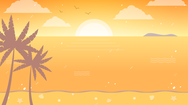 夕焼けの海の背景(7種)のサムネイル２枚目