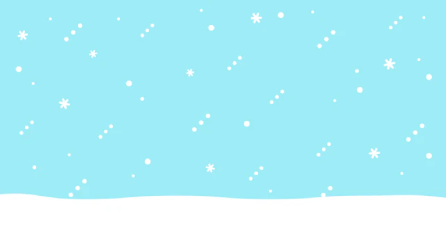 雪ふるかわいいシンプル背景(3種)のサムネイル２枚目