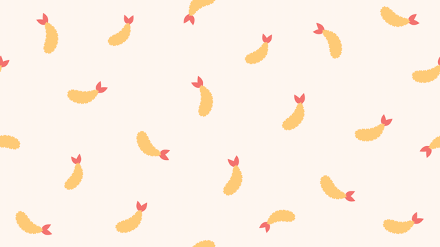 エビフライ柄の背景(9種)のサムネイル２枚目