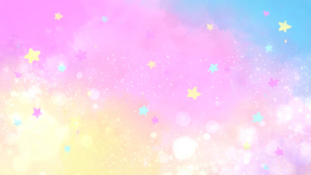 ゆめかわな手描き風の背景素材(3種)のサムネイル１枚目