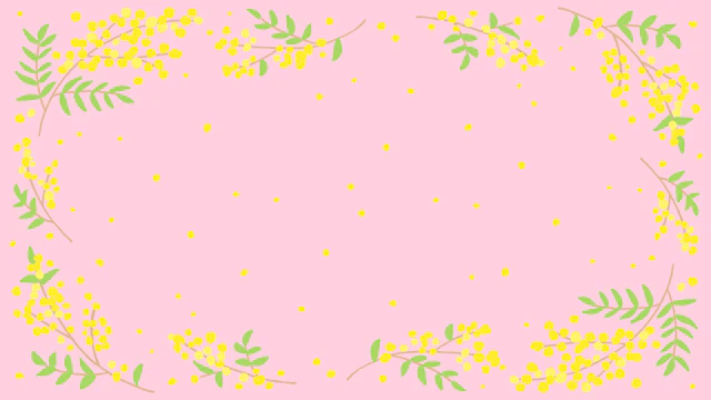 ミモザのフレーム背景(7種)のサムネイル２枚目