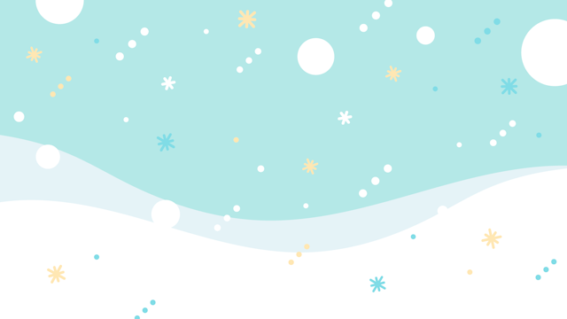 パステルかわいい雪景色(4種)のサムネイル１枚目