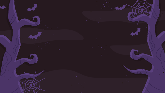 ハロウィンな木の背景(6種)のサムネイル１枚目