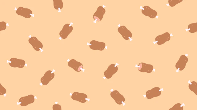 お肉の柄背景(8種)のサムネイル２枚目