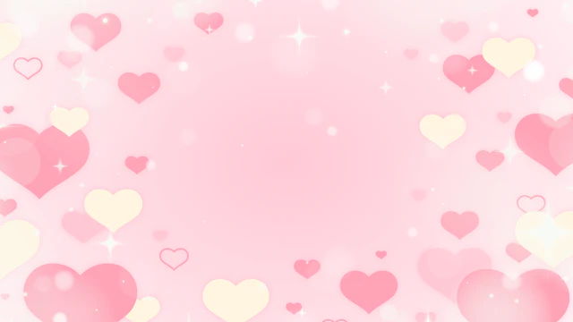 キラキラハートの背景(5種)のサムネイル１枚目