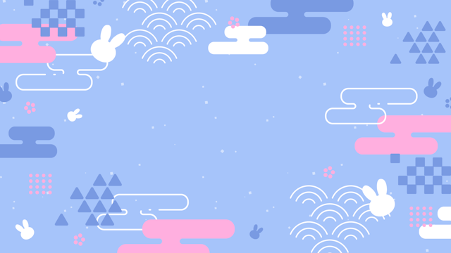 和柄とうさぎの背景(8種)のサムネイル２枚目