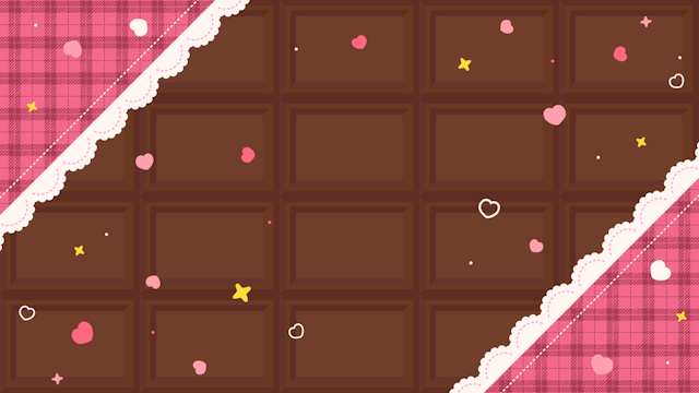 かわいいチョコレートの背景(8種)のサムネイル１枚目