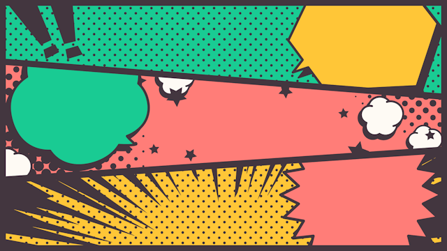 三分割コミック風背景(9種)のサムネイル２枚目