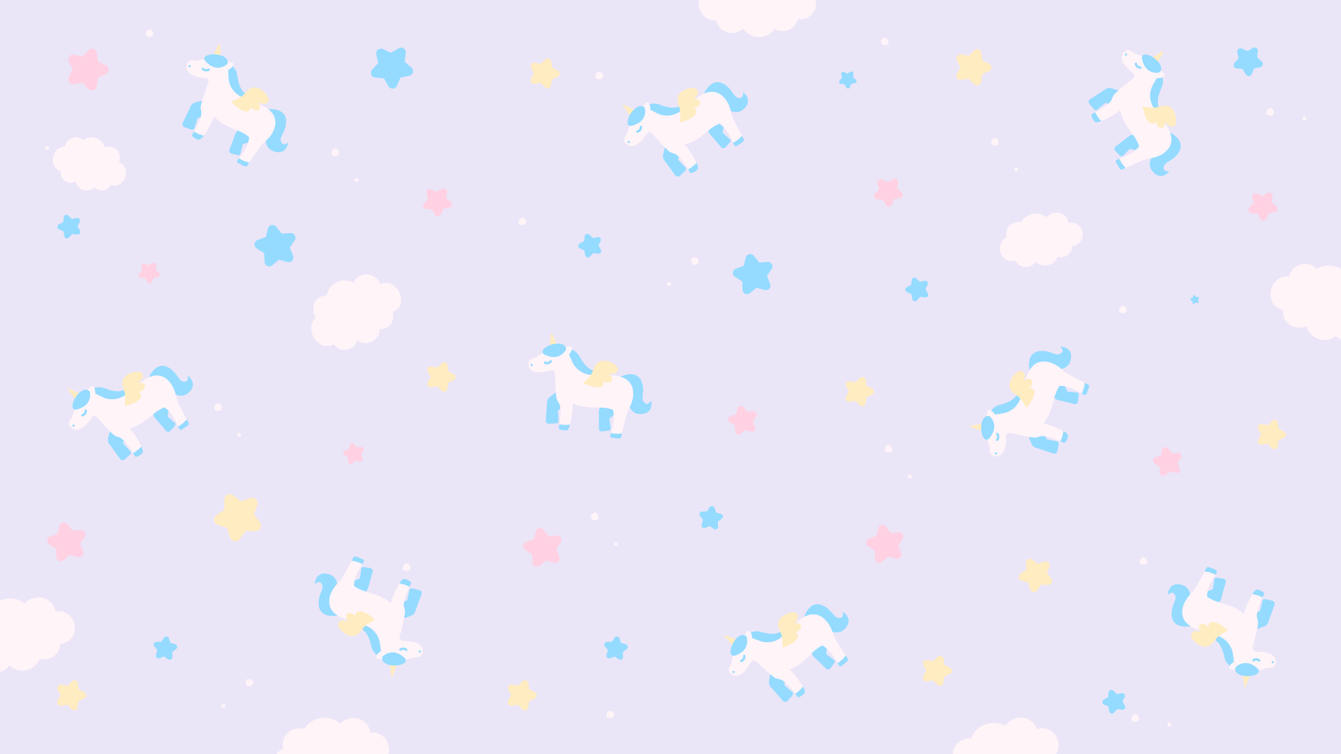ゆめかわユニコーン柄の背景(7種)-スコマド