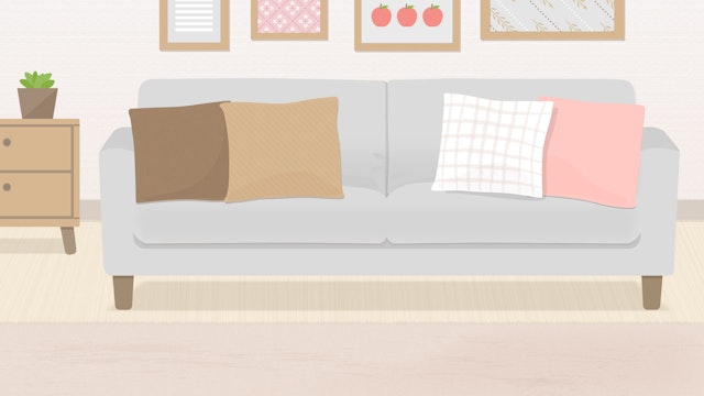 ナチュラルかわいいリビングの背景素材のサムネイル１枚目