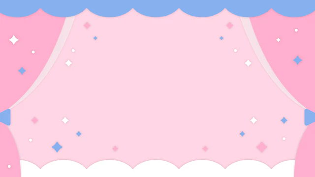 かわいいカーテンフレーム(5種)のサムネイル１枚目