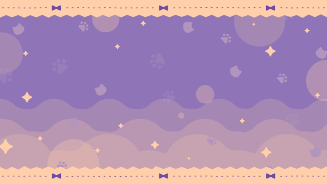 ふわふわかわいい猫とフレームの背景(6種)のサムネイル２枚目