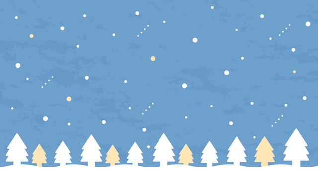 静かに降る雪と木々の背景(3種)のサムネイル２枚目