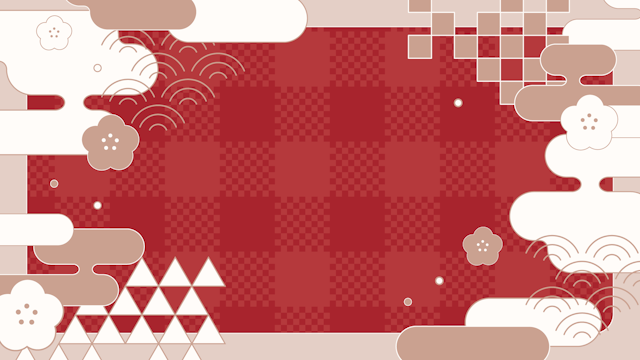 お正月の華やかフレーム背景(9種)のサムネイル１枚目