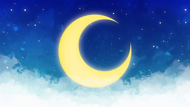 三日月と夜空の背景(7種)のサムネイル１枚目