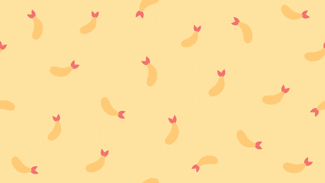 エビフライ柄の背景(9種)のサムネイル１枚目