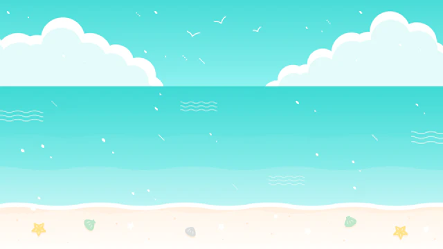夏の海の背景(8種)のサムネイル２枚目