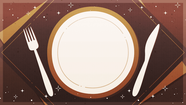 楽しいディナーのフレーム背景(9種)のサムネイル１枚目