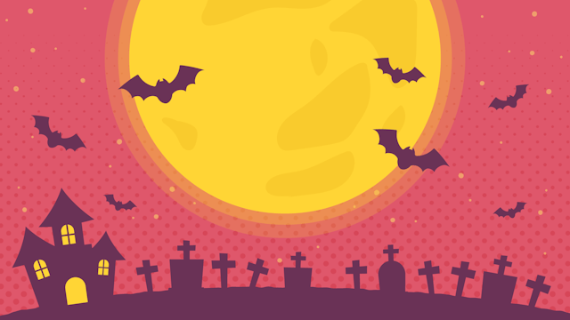 ハロウィンな夜空の背景(7種)のサムネイル２枚目