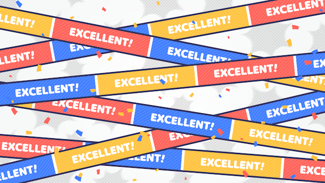 「EXCELLENT!」なKEEP OUT背景【お祝い】のサムネイル２枚目