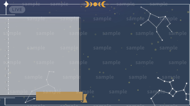 【Vtuber向け/配信者向け】雑談画面 星座/星のサムネイル２枚目