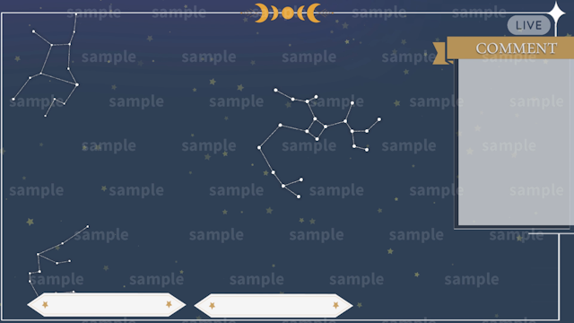 【Vtuber向け/配信者向け】ゲーム配信画面/星/星座のサムネイル２枚目