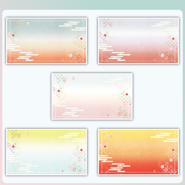 はんなり和風な背景　2色以上グラデverのサムネイル２枚目